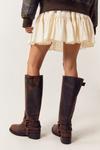 NastyGal Tarnished Leather Buckle Harness Knee High Boots thumbnail 2