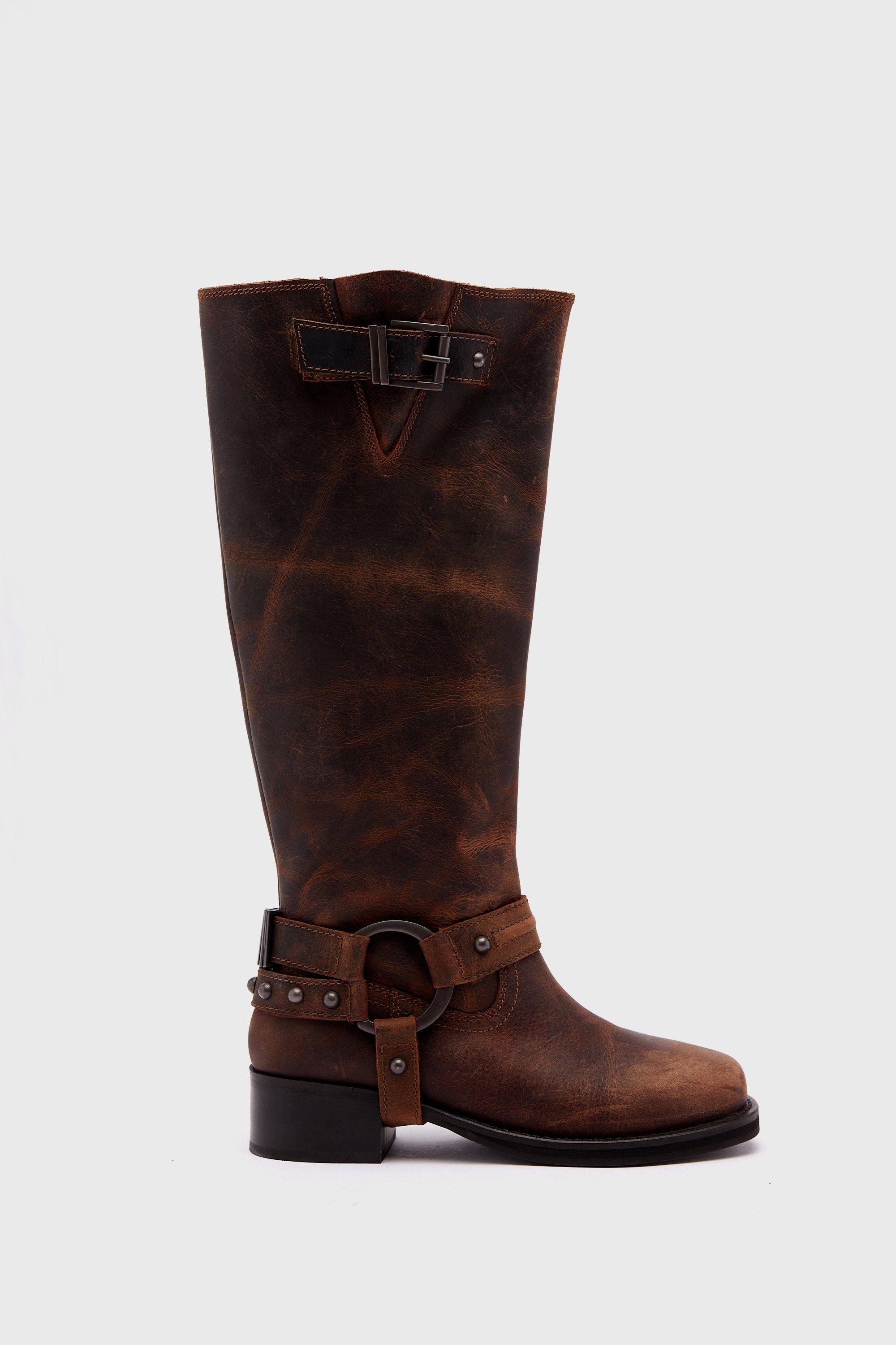 High buckle outlet boots