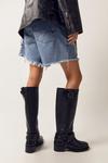 NastyGal Tarnished Leather Buckle Harness Knee High Boots thumbnail 4