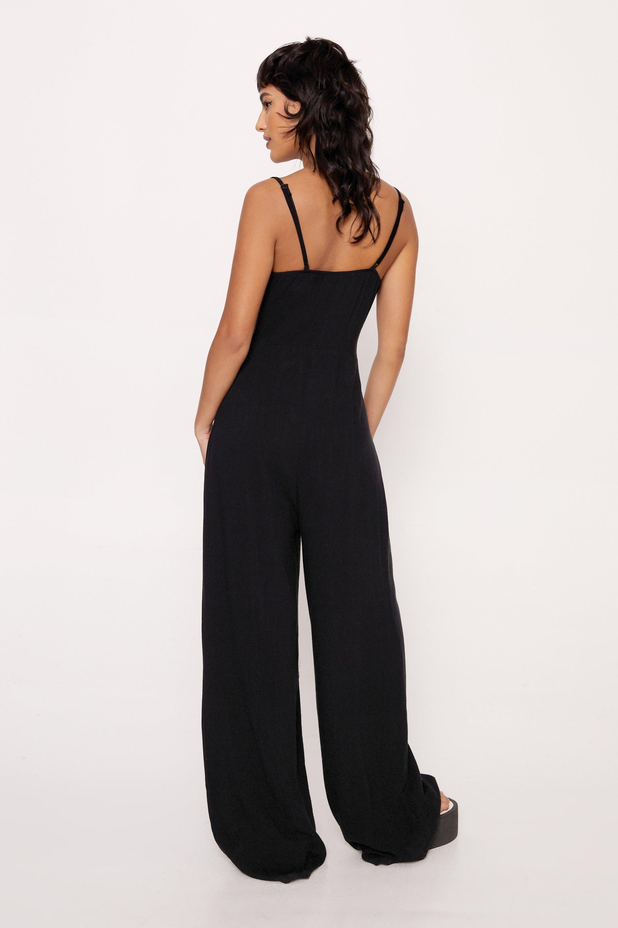 Linen look hot sale jumpsuit