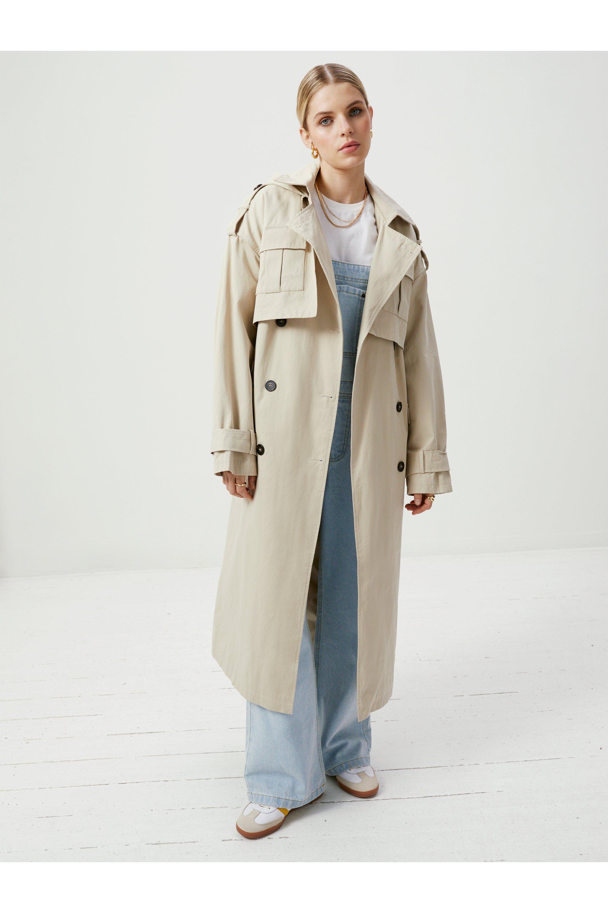 Women's Premium Hooded Trench Coat | Boohoo UK