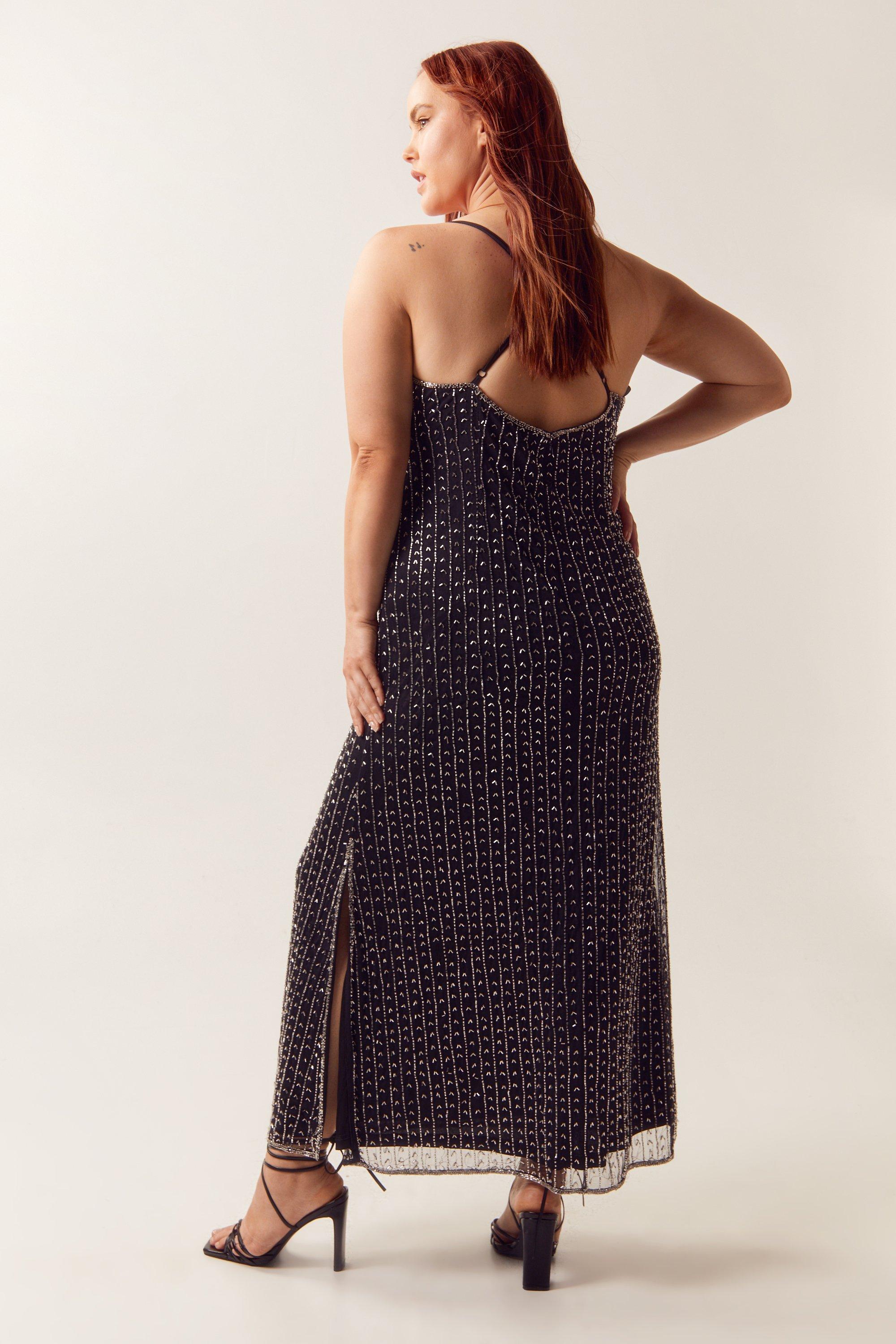 Boohoo beaded outlet dress