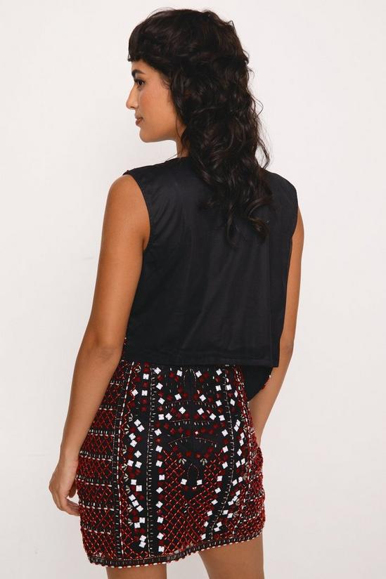 NastyGal Multi Beaded Embellished Mini Skirt 4