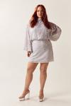 NastyGal Plus Size Balloon Sleeve Sequin Embellished Mini Dress thumbnail 2