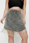 NastyGal Plus Size Beaded Tassel Trim Mini Skirt thumbnail 2