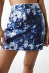 NastyGal Premium Sequin Tie Dye Mini Skirt thumbnail 2