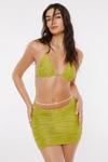 NastyGal Wave Textured Triangle Bikini And Sarong 3pc Set thumbnail 1