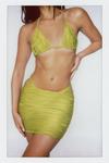 NastyGal Wave Textured Triangle Bikini And Sarong 3pc Set thumbnail 3