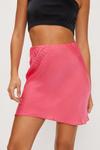 NastyGal Bias Cut Hammered Satin Mini Skirt thumbnail 2