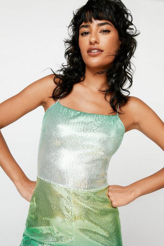 NastyGal Petite Ombre Sequin Strappy Jumpsuit 2