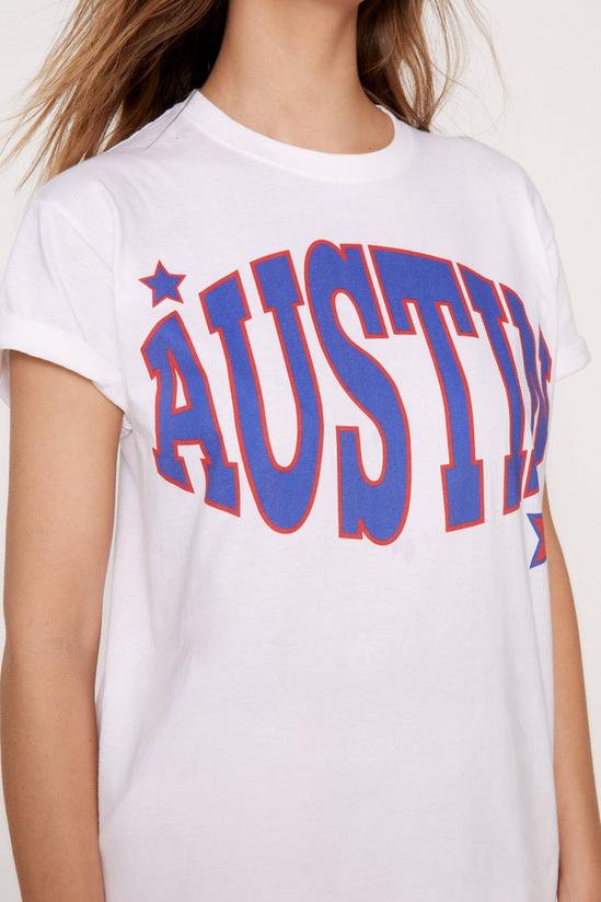 NastyGal Austin Printed Graphic Oversized T-shirt 2