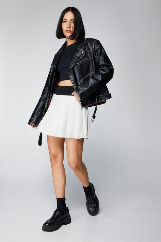 NastyGal Tailored Colorblock Pleated Mini Skirt 2