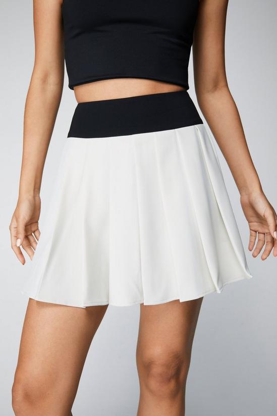 NastyGal Tailored Colorblock Pleated Mini Skirt 3