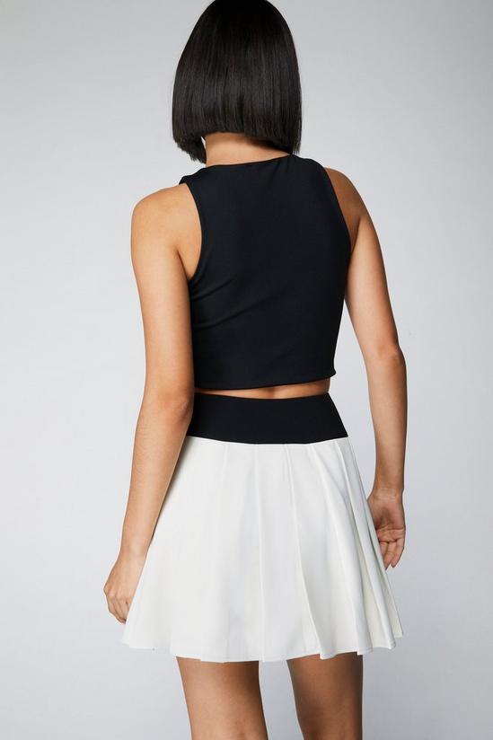 NastyGal Tailored Colorblock Pleated Mini Skirt 4