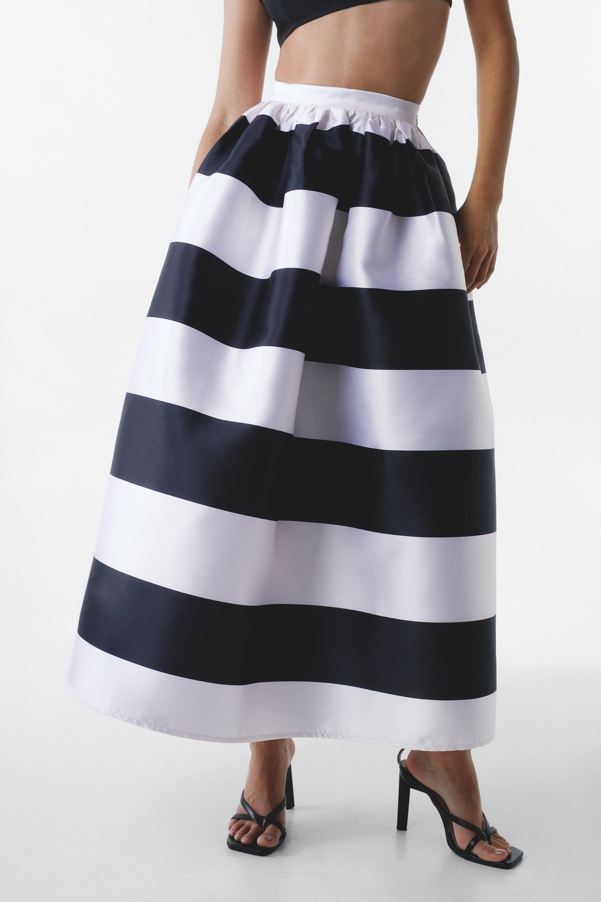 Striped shop skirt uk