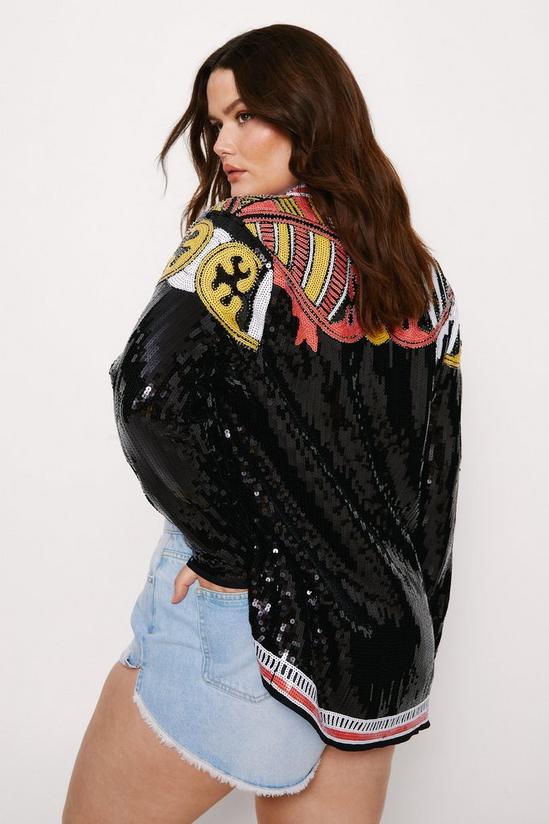 NastyGal Plus Size Country Star Sequin Shirt 4