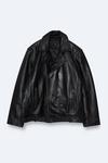 NastyGal Plus Size Real Leather Boyfriend Biker Jacket thumbnail 1