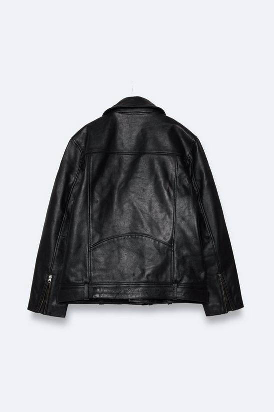 NastyGal Plus Size Real Leather Boyfriend Biker Jacket 2