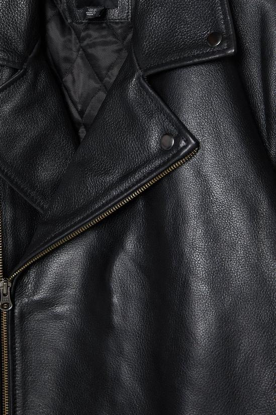 NastyGal Plus Size Real Leather Boyfriend Biker Jacket 4