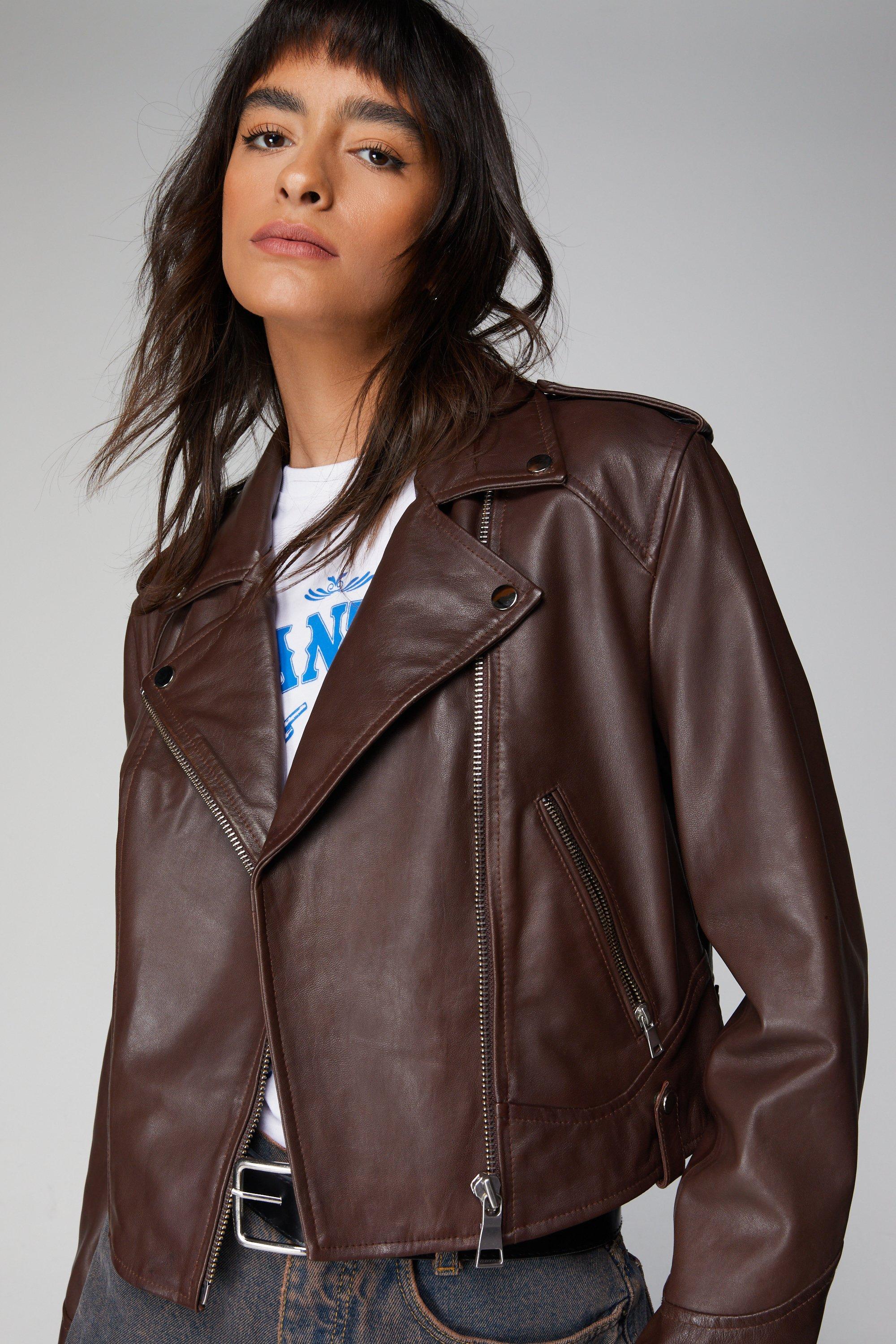 Petite leather biker jacket uk online