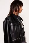 NastyGal Star And Moon Sequin Faux Leather Biker Jacket thumbnail 2
