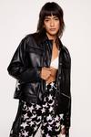 NastyGal Star And Moon Sequin Faux Leather Biker Jacket thumbnail 3