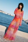 NastyGal Premium Pearl And Diamante Embellished Ombre Maxi Dress thumbnail 4