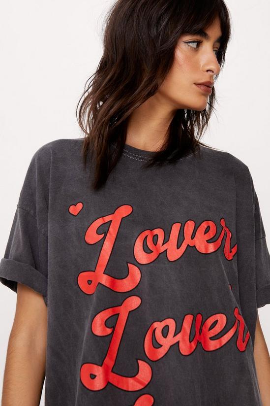 NastyGal Lover Graphic Washed Oversized T-shirt 3