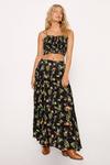 NastyGal Floral Tiered Crinkle Maxi Skirt thumbnail 1
