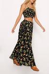 NastyGal Floral Tiered Crinkle Maxi Skirt thumbnail 2