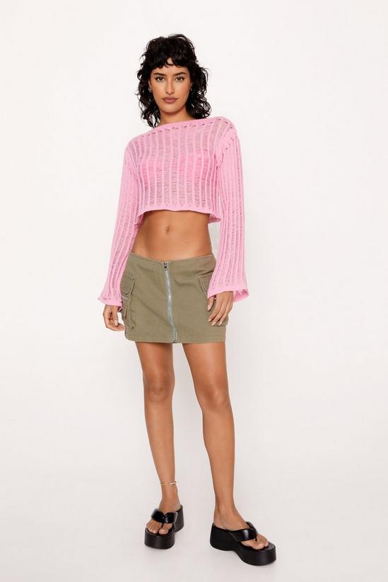 NastyGal Ladder Knit Oversized Top 2