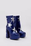 NastyGal Faux Leather Star Platform Ankle Boots thumbnail 4