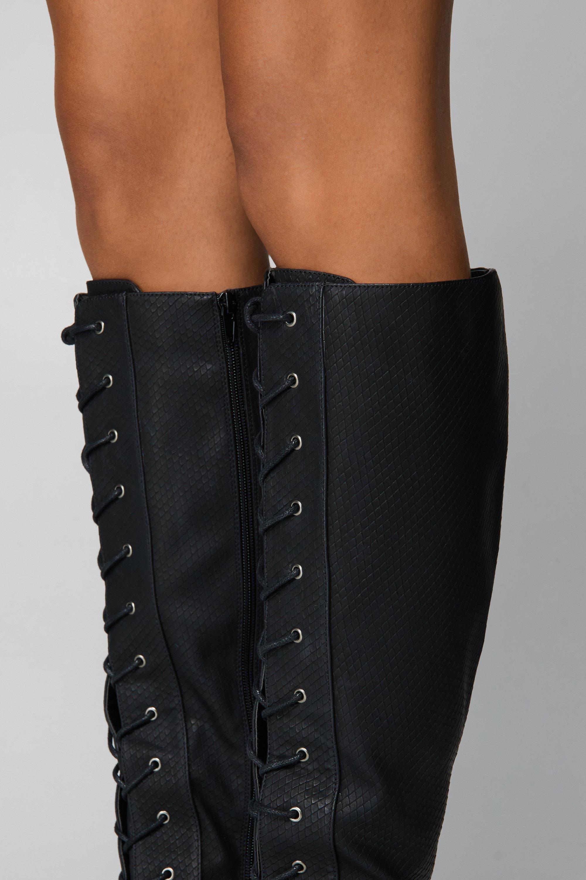 Snake lace hot sale up boots