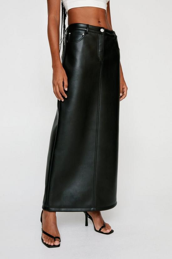 NastyGal Premium Faux Leather Maxi Skirt 2