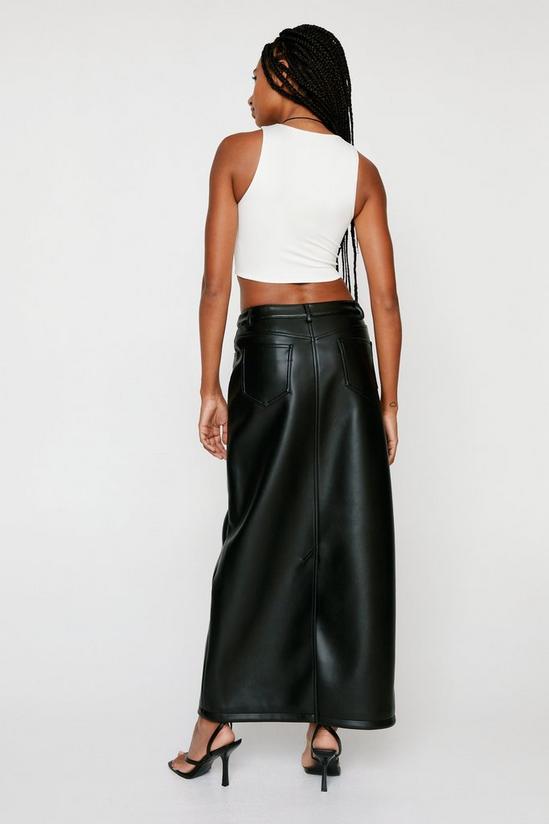 NastyGal Premium Faux Leather Maxi Skirt 4