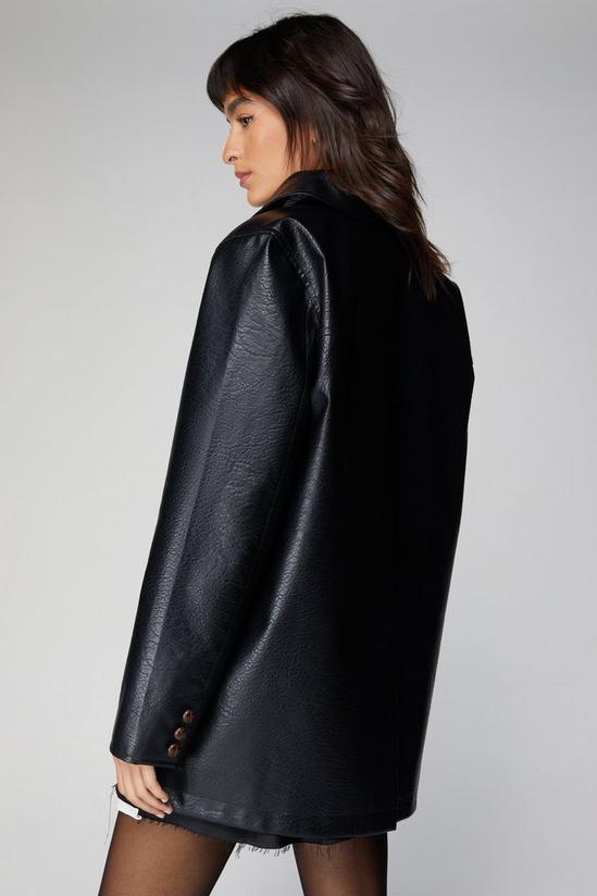NastyGal Premium Button Front Faux Leather Jacket 4