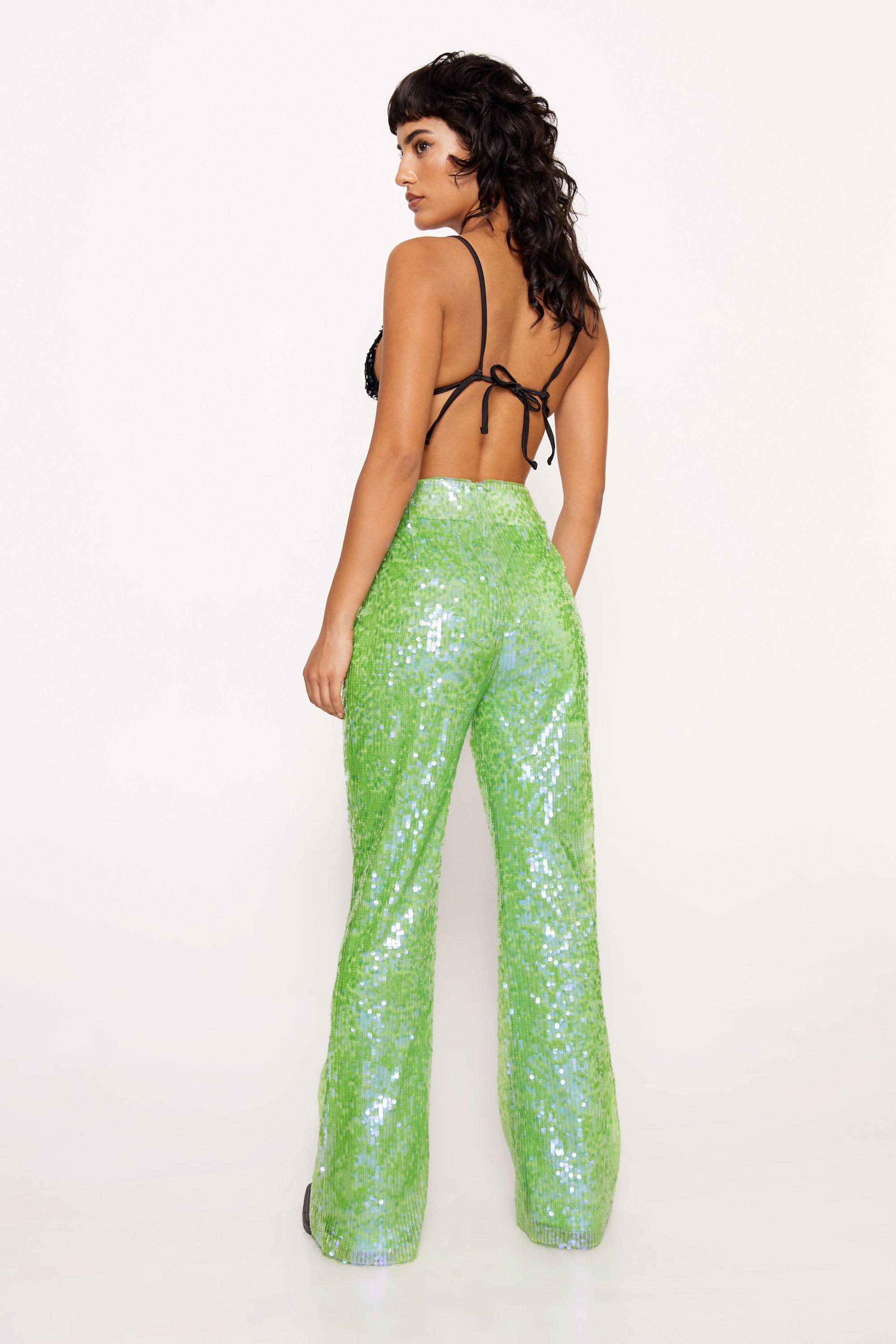 Lime green and outlet blue pants