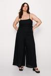 NastyGal Plus Size Ruffle Crinkle Strappy Jumpsuit thumbnail 1