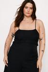 NastyGal Plus Size Ruffle Crinkle Strappy Jumpsuit thumbnail 3