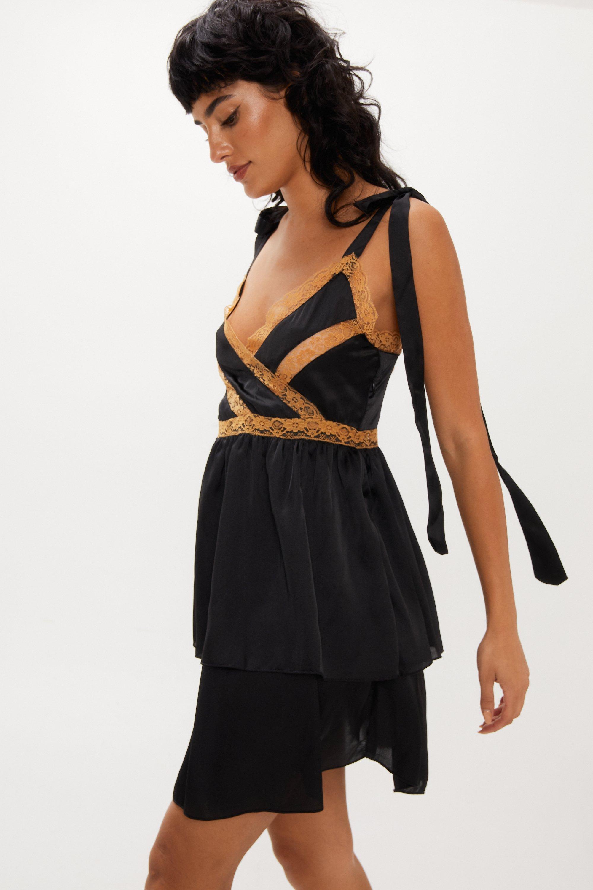 Black cami swing dress hotsell