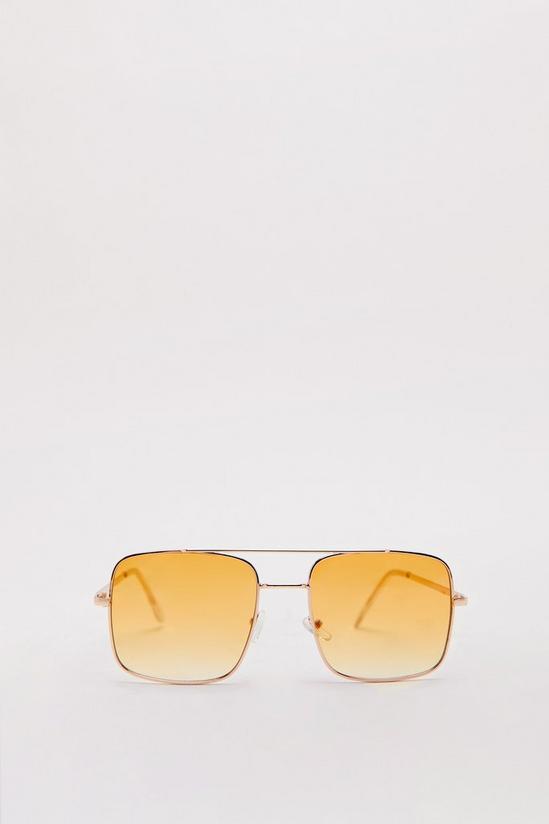 NastyGal Colored Lens Square Aviator Sunglasses 3