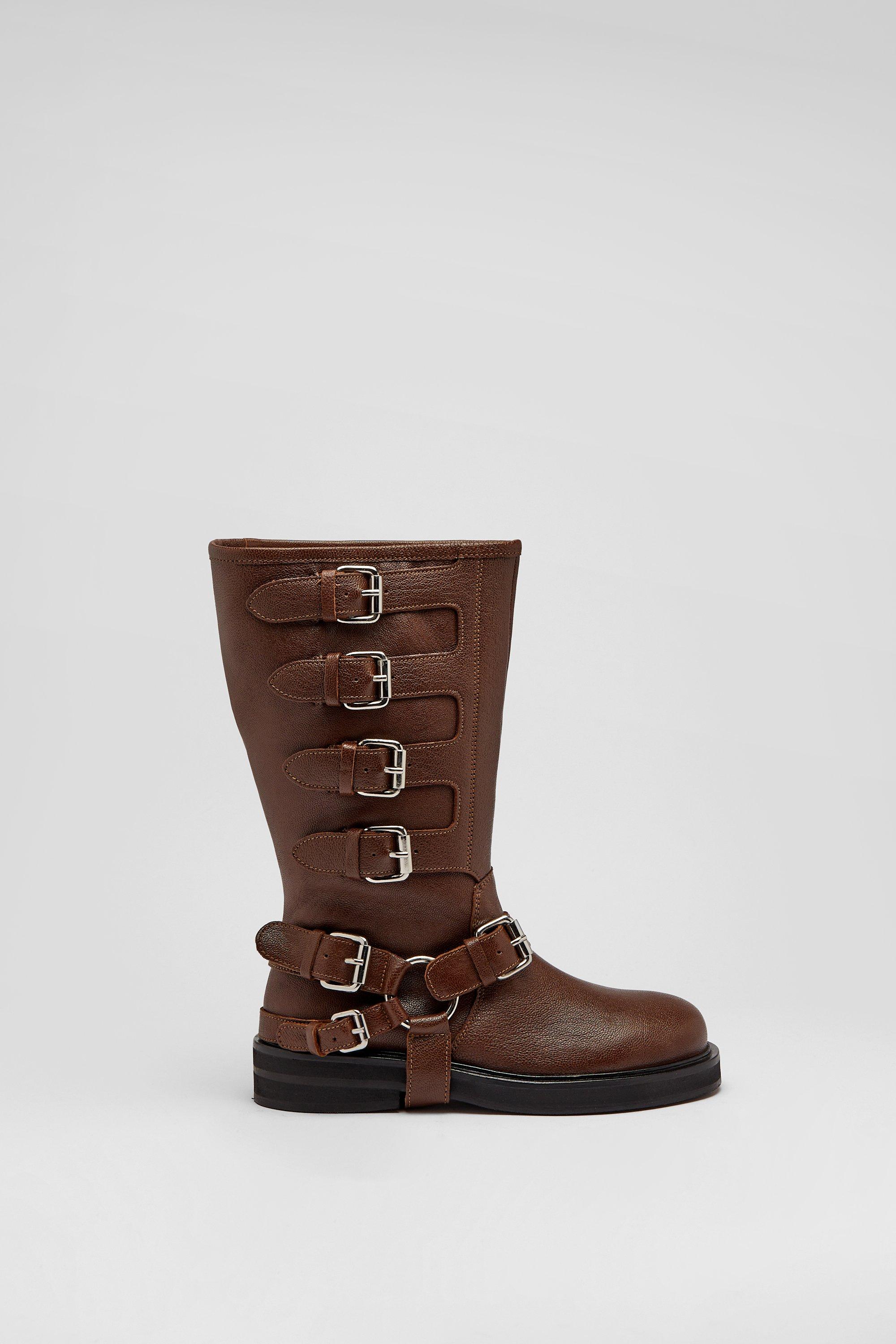 Multi store buckle boots