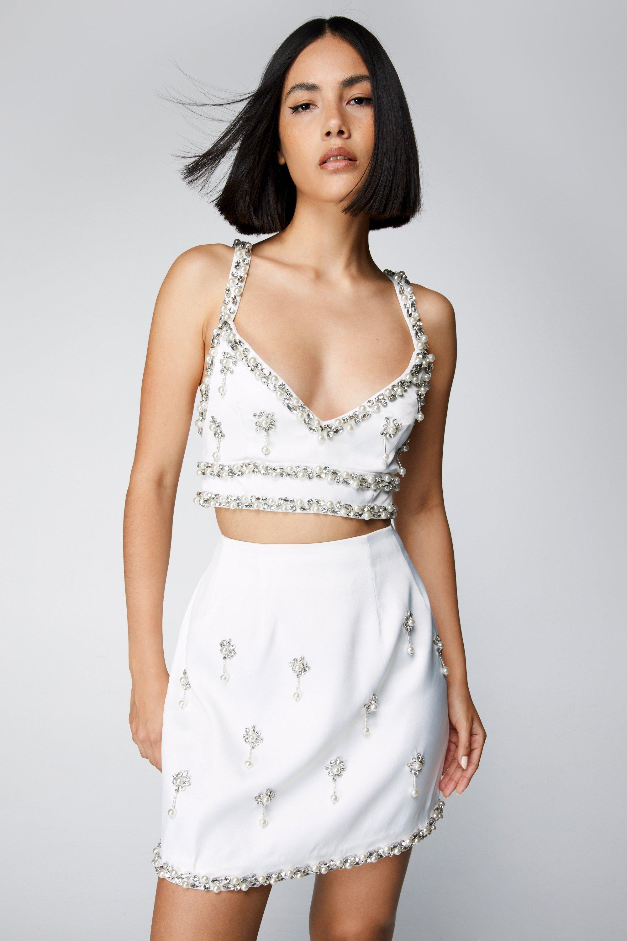 Boohoo white tutu skirt best sale