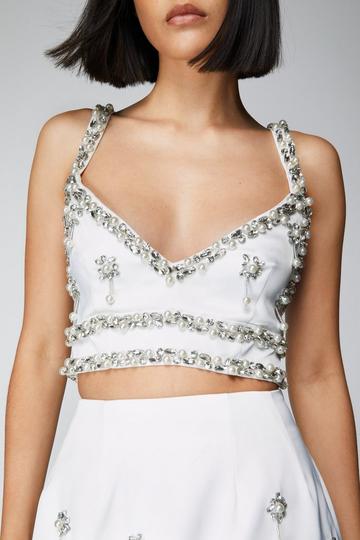 Premium Embellished Bralette ivory