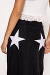 NastyGal Star Bum Denim Maxi Skirt thumbnail 3