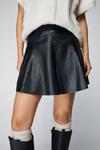 NastyGal Essentials Real Leather Flippy Skirt thumbnail 2