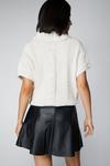 NastyGal Essentials Real Leather Flippy Skirt thumbnail 4