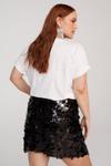 NastyGal Plus Size Sequin Split Mini Skirt thumbnail 4