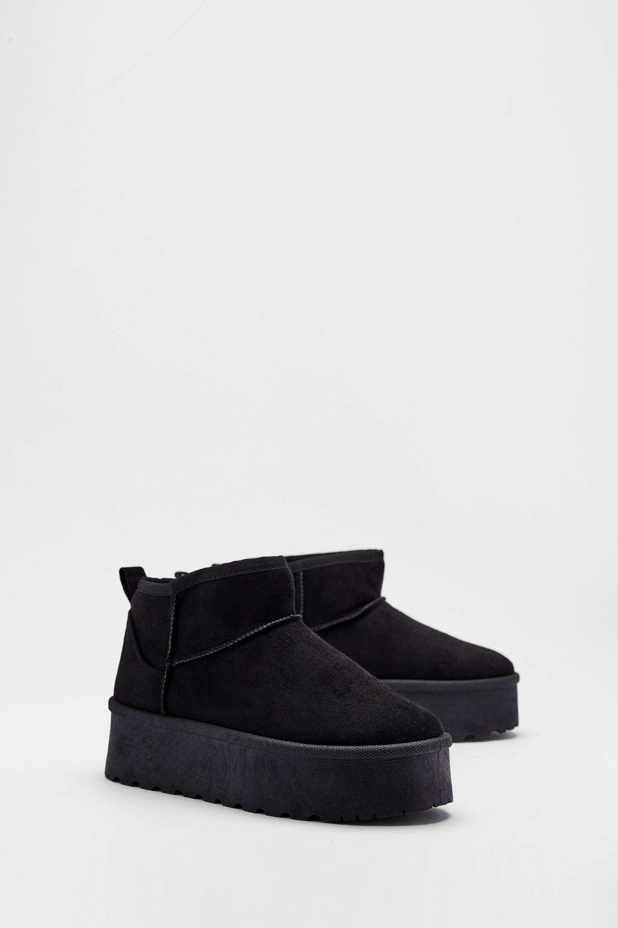 Faux suede on sale platform ankle boots