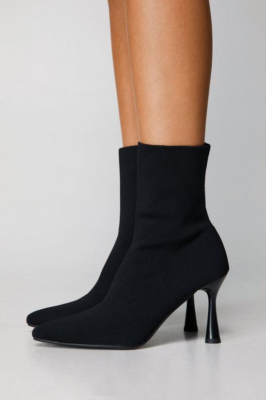 NastyGal Knitted Pointed Toe Ankle Sock Boots 2